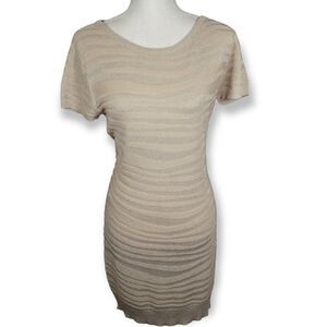 SAY WHAT? GOLD METALLIC SHEER DRESS SZ.XL EUC